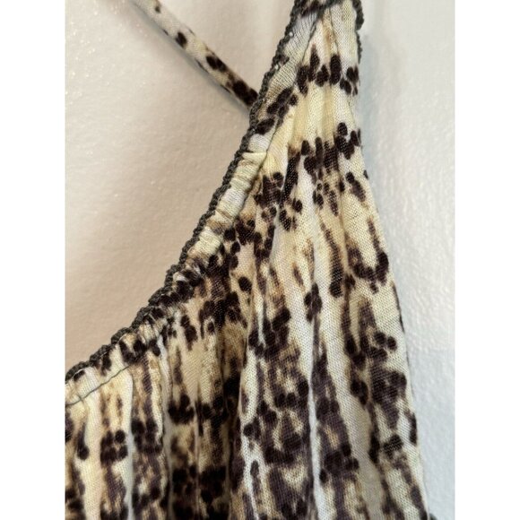 Free People Sierra Cami Criss Cross Top Size Small Brown Y2K Boho Flowy Festival - Picture 9 of 12